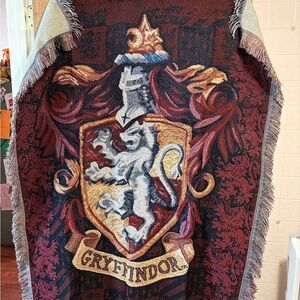 Original Harry Potter Blanket 48X60 Gryffindor Woven Cotton Blend Throw Tapestry